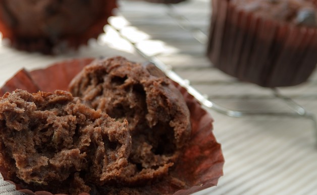 Muffinki czekoladowo-bananowe według Nigelli