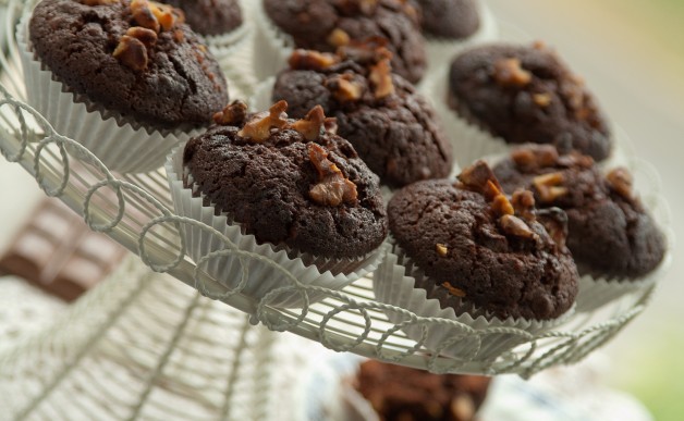 Muffinki czekoladowo-orzeczowe